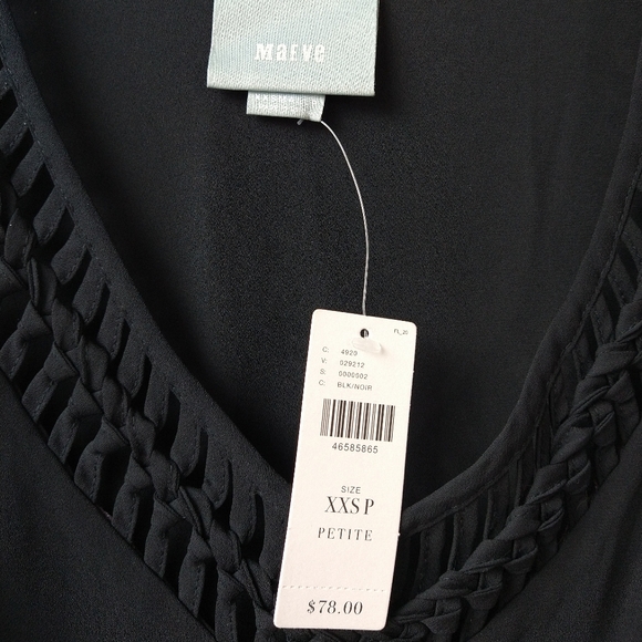 Anthropologie | Maeve Sleeveless Black Blouse | Size XXSP - Picture 5 of 9